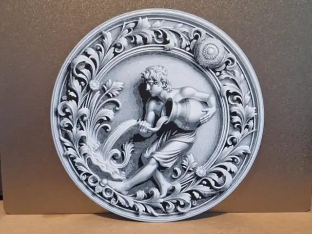 HueForge model: Aquarius - Zodiac sign - Hueforge - 2 colours by 3dGlow