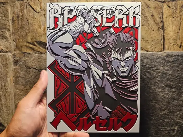 HueForge model: Berserk Guts poster Hueforge by Loki