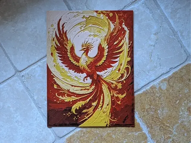 HueForge model: Flaming Phoenix - Hueforge by suaimondi