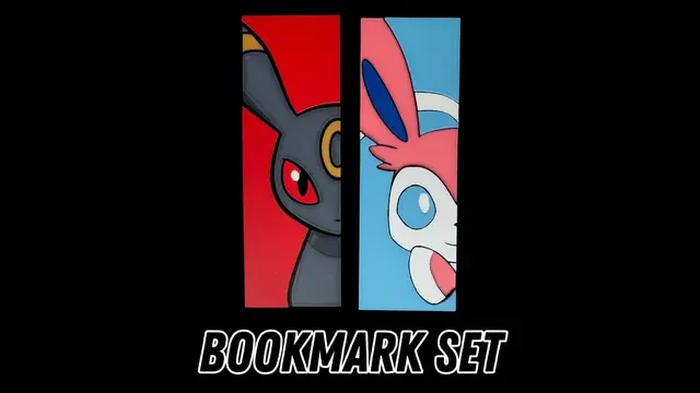 HueForge model: Umbreon and Sylveon - Pokemon Face Bookmark Set by Canadian Gamer