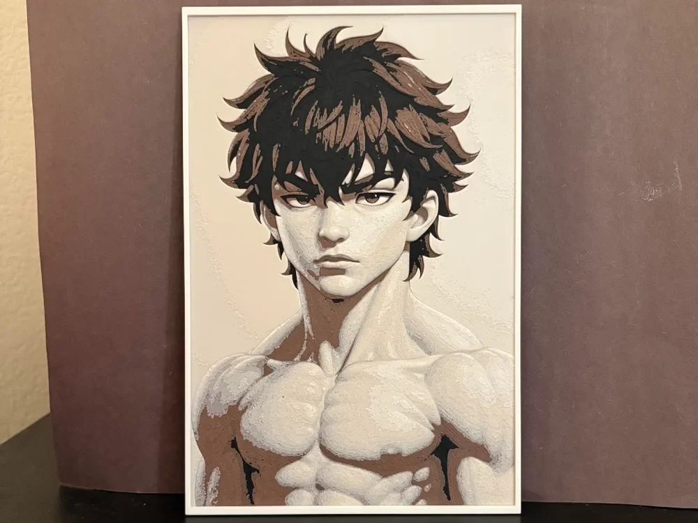 Male Anime Character by Estiv HueForge model: Male Anime Character by Estiv