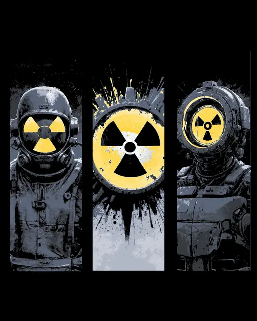 HueForge model: Radioactive in so many ways - set of fun bookmarks by BooneCo3d