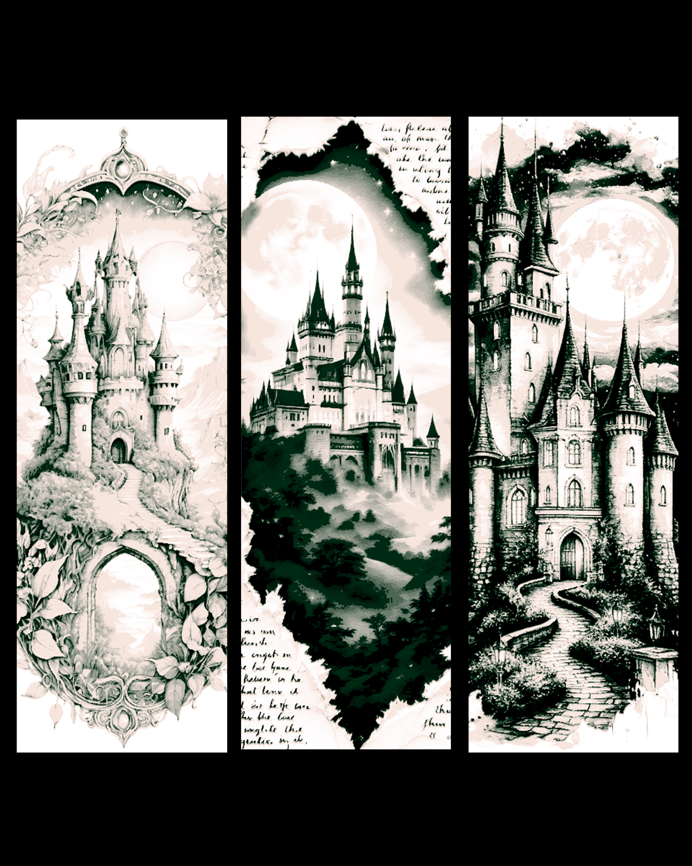 High Fantasy Depictions of multi-spired castles - Set of bookmars by BooneCo3d HueForge model: High Fantasy Depictions of multi-spired castles - Set of bookmars by BooneCo3d