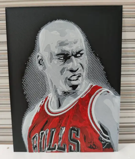 HueForge model: Portrait of Michael Jordan by Litolunar