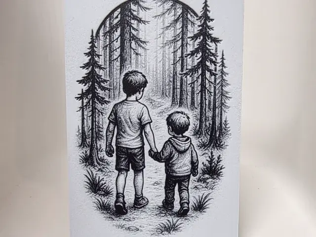 HueForge model: Two Kids Hueforge by Morganja