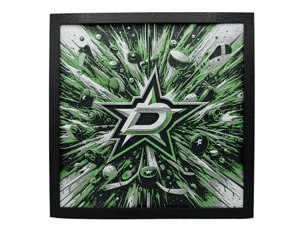 Dallas Stars - NHL Hueforge by Canadian Gamer HueForge model: Dallas Stars - NHL Hueforge by Canadian Gamer