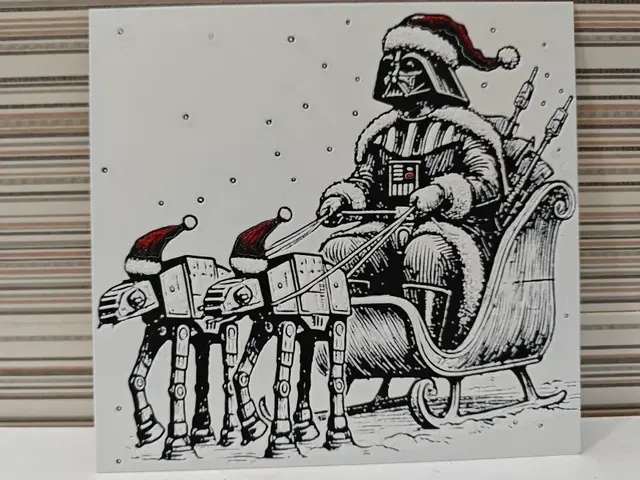 HueForge model: Darth Vader's Hueforge and his reindeer by Litolunar