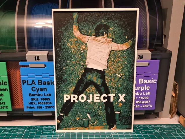 HueForge model: Project X Movie Poster - Hueforge Art by Lumpy3D