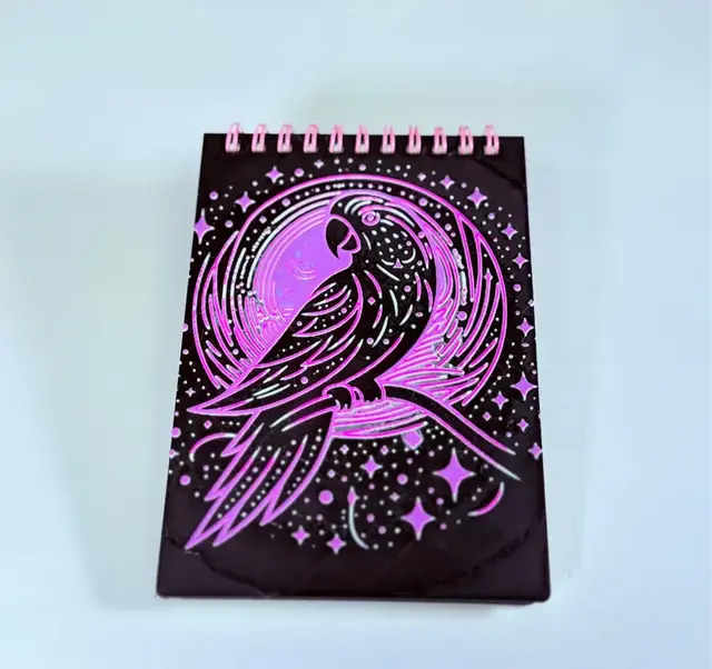 HueForge model: Colorful Bird Top Flip Notebook Cover A6 by Layered Visions