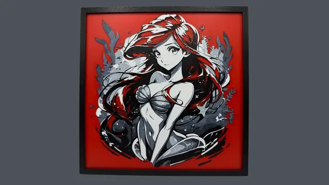 HueForge model: Ariel - The Little Mermaid - Disney Hueforge by Canadian Gamer