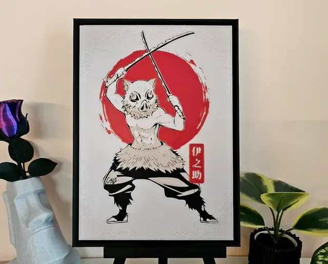 HueForge model: Inosuke Hashibira - Demon Slayer (HueForge) by C3D
