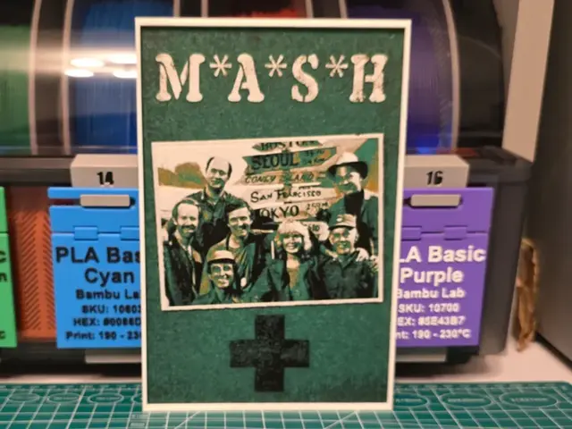 HueForge model: M*A*S*H Series Poster - Hueforge Art by Lumpy3D
