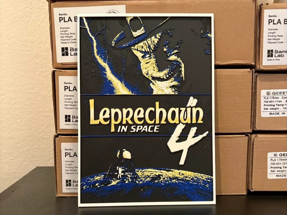 Leprechaun 4: In Space Hueforge by Estiv HueForge model: Leprechaun 4: In Space Hueforge by Estiv