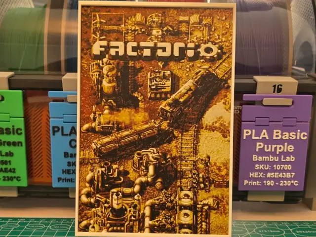 Factorio Game Poster – Hueforge Artwork