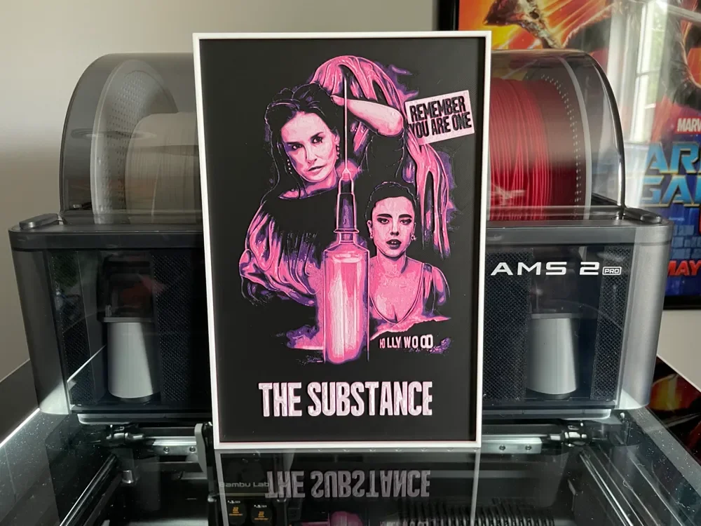 The Substance (2024) Hueforge Movie Poster by NiiON HueForge model: The Substance (2024) Hueforge Movie Poster by NiiON