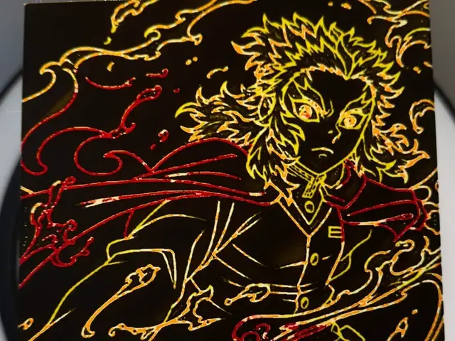 HueForge model: Demon Slayer - Rengoku Backlit Lineart by Pretty Okay Prints