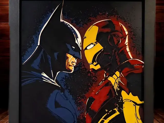 HueForge model: Batman Vs. Ironman aka the Billionaires Brawl (6C) by Side Quest Hues