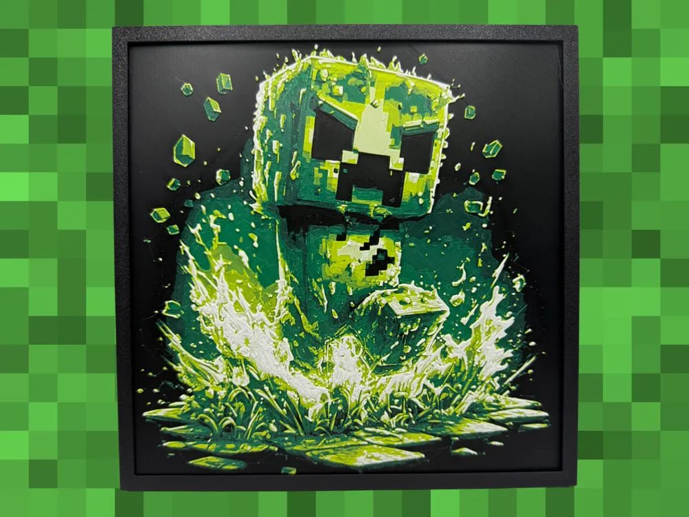 Minecraft - Creeper by Canadian Gamer HueForge model: Minecraft - Creeper by Canadian Gamer