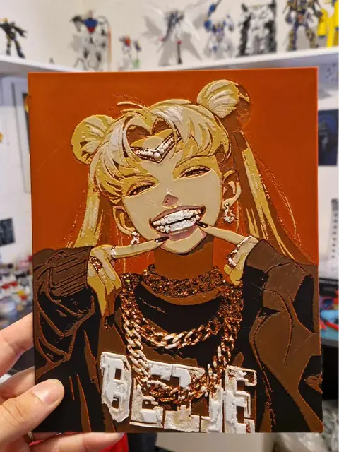 HueForge model: Sailor Moon Grillz Hueforge by Dakiren