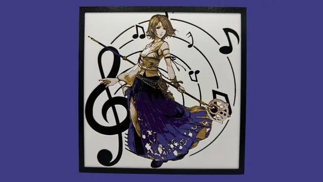 HueForge model: Yuna - Final Fantasy X - Hueforge by Canadian Gamer