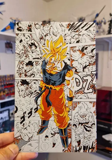 HueForge model: Goku Manga Page Hueforge by Dakiren