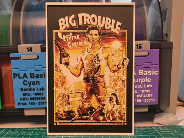 HueForge model: Big Trouble in Little China Poster - Hueforge Art by Lumpy3D