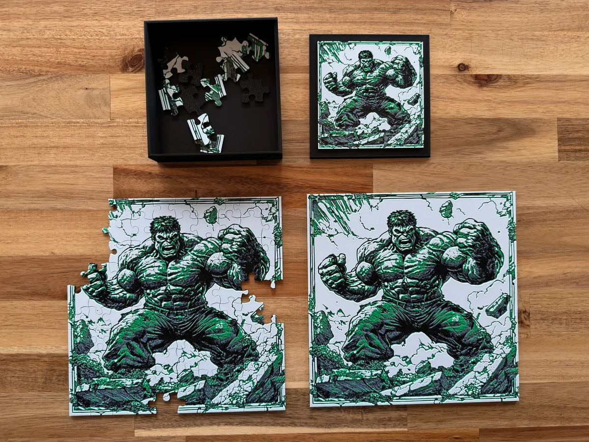 August 2024 - Exclusive Set #2 - The Hulk - Marvel Puzzle & Hueforge by Canadian Gamer HueForge model: August 2024 - Exclusive Set #2 - The Hulk - Marvel Puzzle & Hueforge by Canadian Gamer