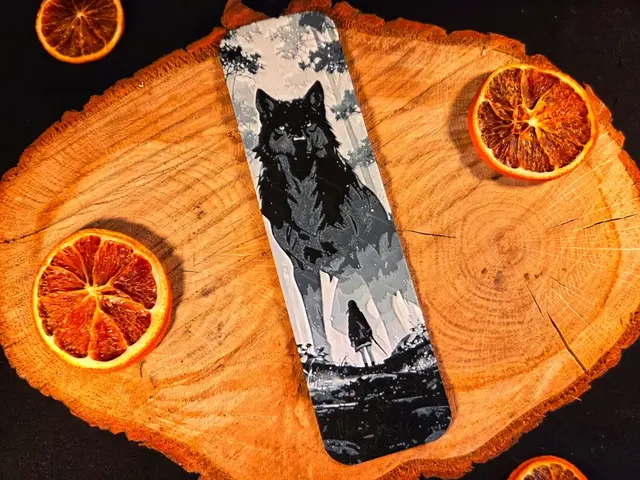 HueForge model: Wolf / Little Red Riding Hood bookmark - hueforge by EternalDesigns3D