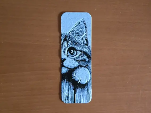 HueForge model: Kitten Bookmark by Atrus Design