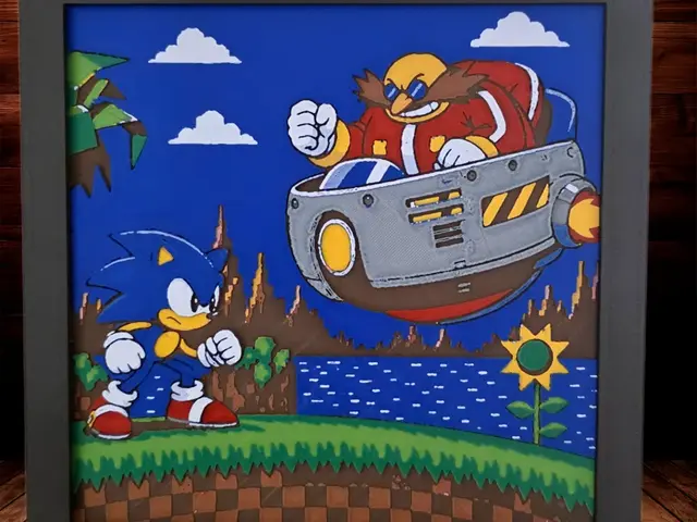 HueForge model: Sonic vs Dr. Robotnik by Side Quest Hues