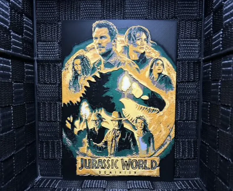 Hueforge Movie Poster -Jurassic World Dominion- by JoDau HueForge model: Hueforge Movie Poster -Jurassic World Dominion- by JoDau