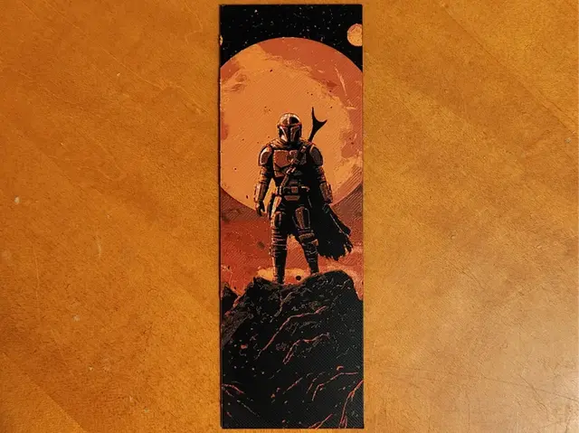 HueForge model: The Mandalorian Bookmark - 4 Colours by Sarge