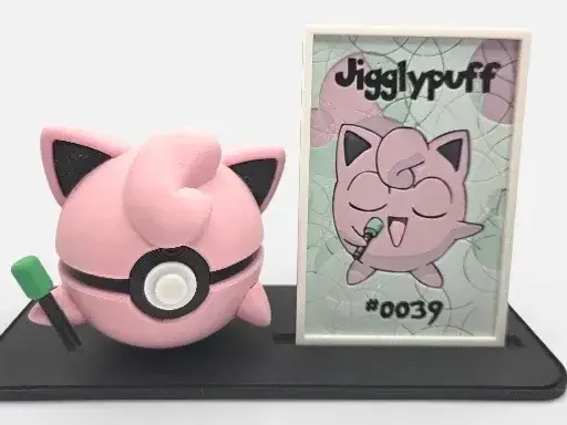 HueForge model: Jigglypuff Pokeball Display Card by MythicHue's