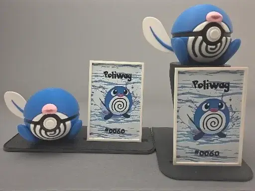 HueForge model: Poliwag Pokeball Display Card by MythicHue's