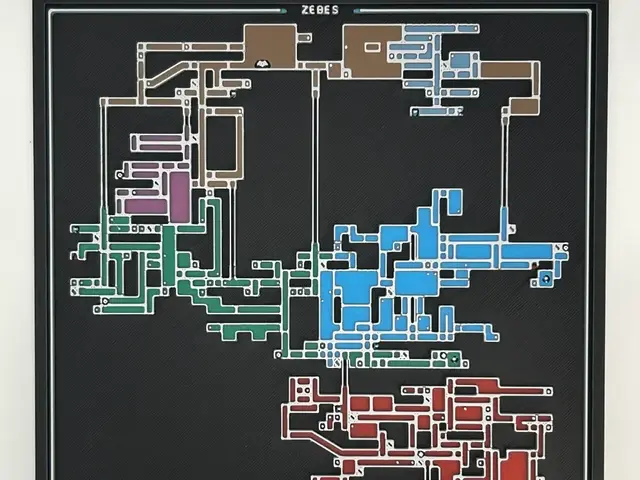 HueForge model: Super Metroid Zebes Map HueForge by CreativeDestructions