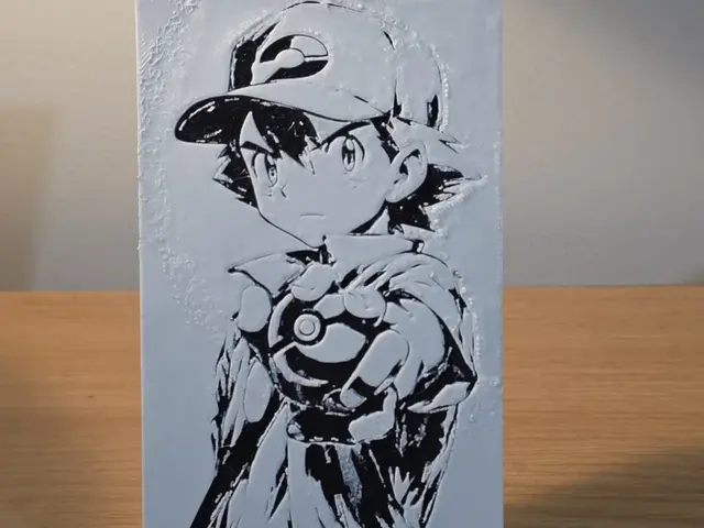 HueForge model: Hueforge - Pokémon - Ash Ketchum 1 by FxD | Function-X-Design