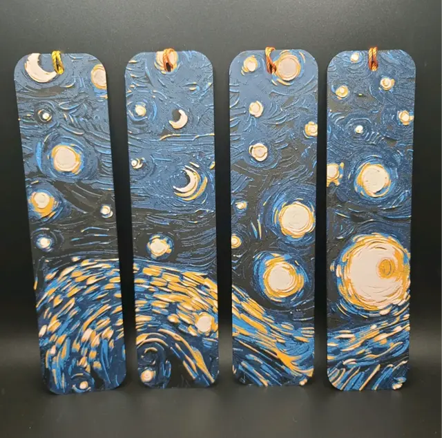 HueForge model: Starry Night Hueforge Bookmarks by the_bearded_jedi