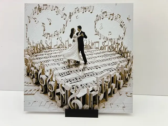 HueForge model: Music Notes First Dance by 3djd