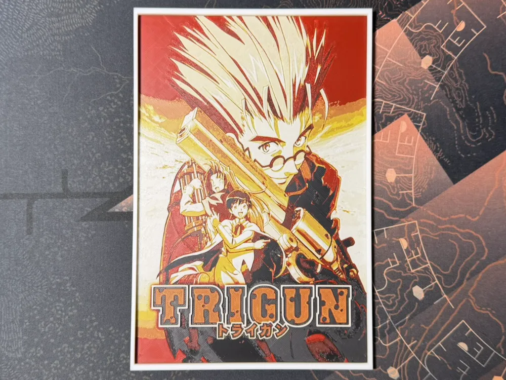 Trigun - HueForge by ZorPrime7 HueForge model: Trigun - HueForge by ZorPrime7
