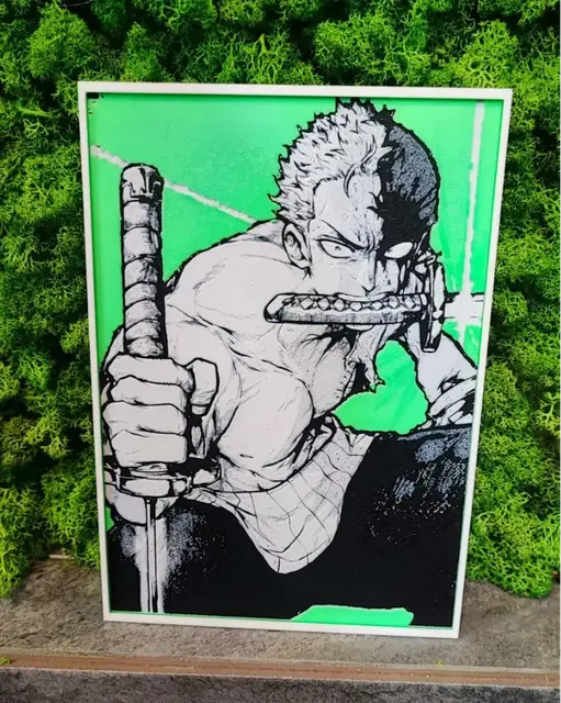 HueForge model: Zoro One Piece by Garuda3D
