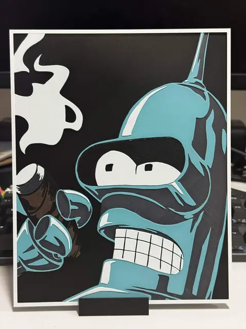 HueForge model: Bender with Cigar by Strata Prints