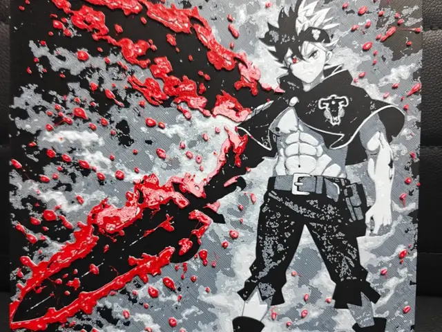 HueForge model: Asta Black Clover by TheHueforgeLady