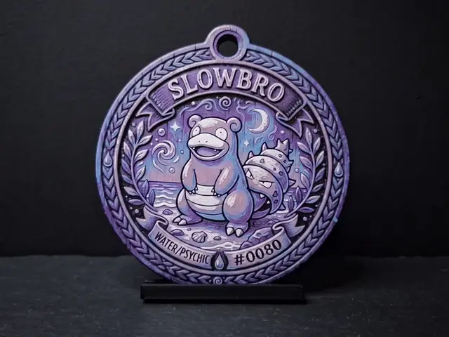 HueForge model: Slowbro #0080 - Pokemon Ornament by LED