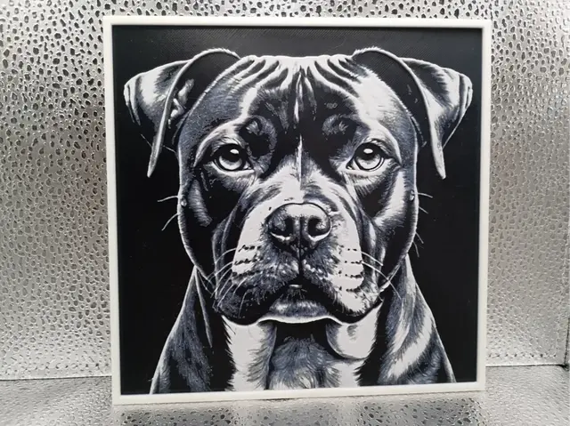 HueForge model: Staffordshire Bull Terrier – Hueforge by Borishotch Industries