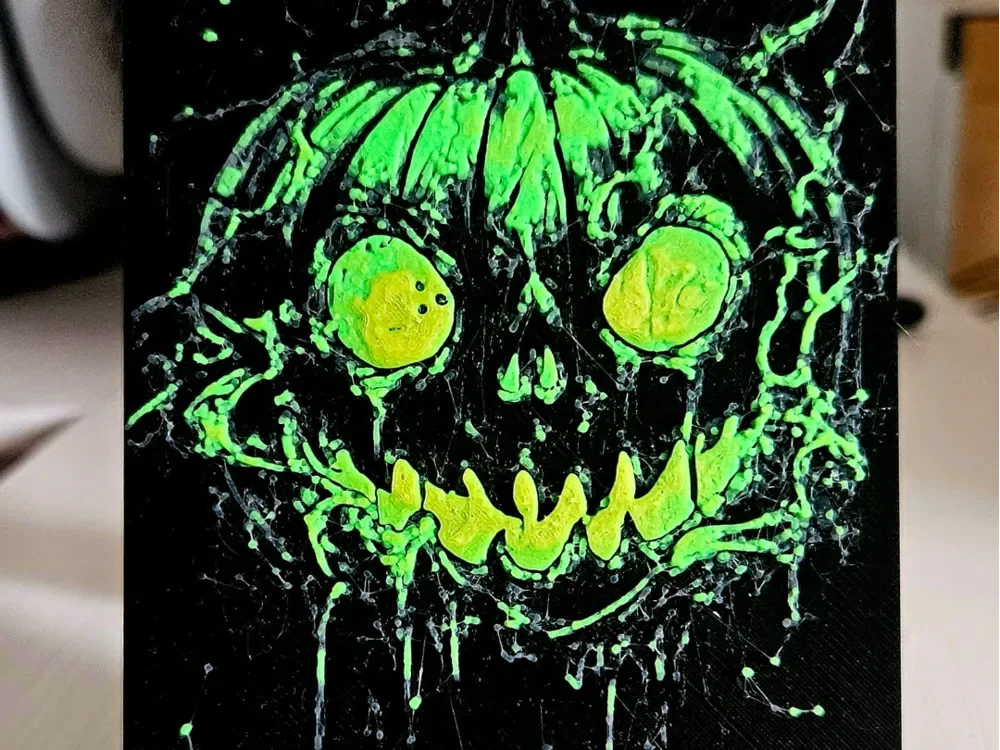 Halloween Toxic Pumpkin by Mano's 3d_Art HueForge model: Halloween Toxic Pumpkin by Mano's 3d_Art