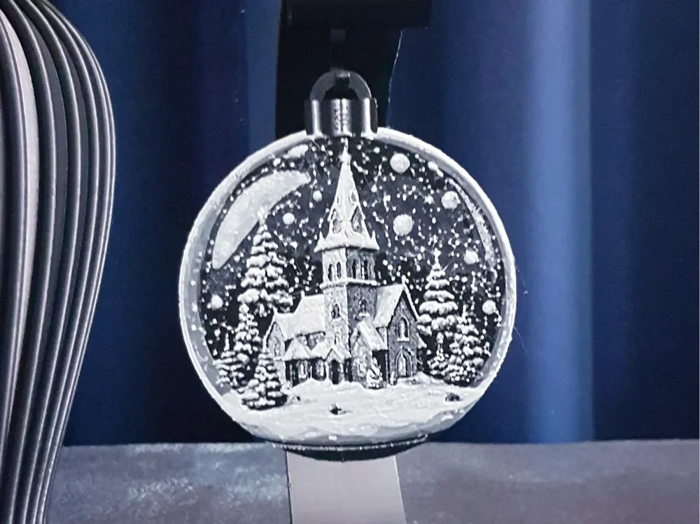 Christmas Tree Ornament, Church by Dame Jo HueForge model: Christmas Tree Ornament, Church by Dame Jo