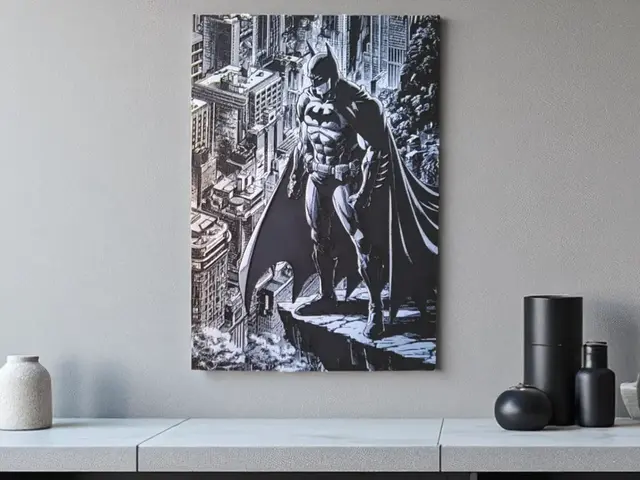 Hueforge Batman in Gotham City