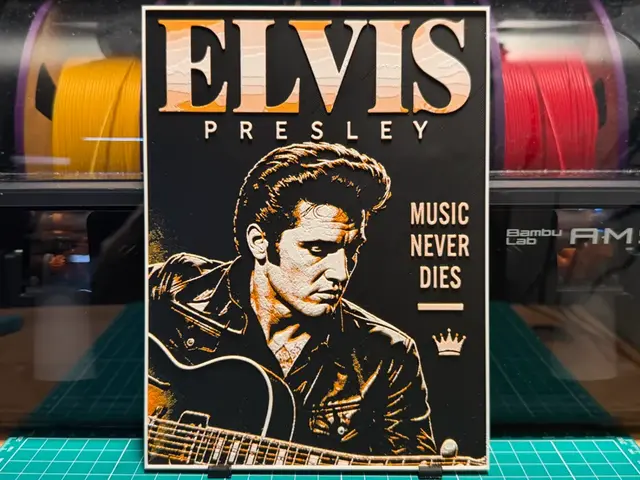 HueForge model: Elvis Poster by liv_3d