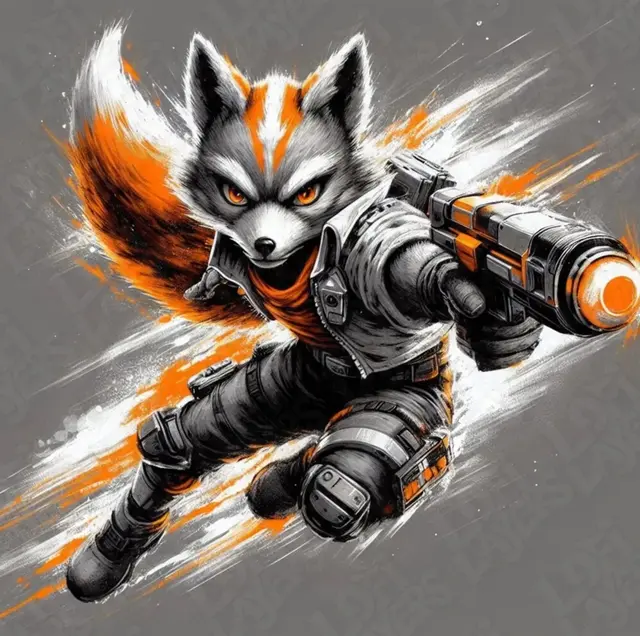 HueForge model: Fox McCloud (Starfox) Hueforge by LoFi Layers
