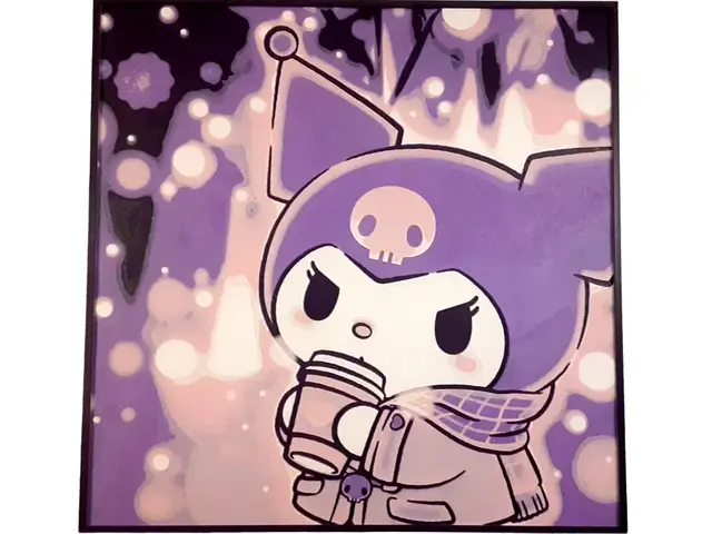 HueForge model: Kuromi Winter Hueforge Kawaii Sanrio Purple Cute by Elsie Moonshadow